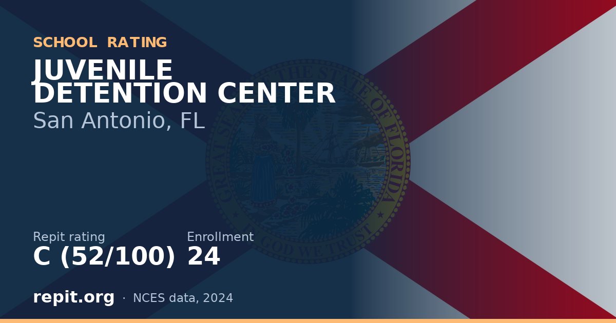 JUVENILE DETENTION CENTER, San Antonio, FL — Repit school rating C (52/100)
