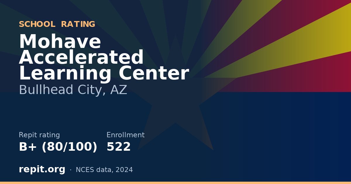 Mohave Accelerated Learning Center, Bullhead City, AZ — Repit school rating B+ (80/100)