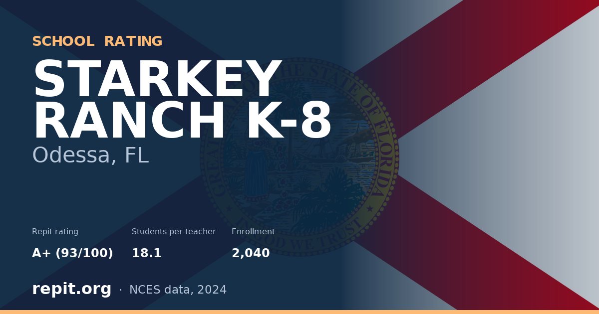 STARKEY RANCH K-8, Odessa, FL — Repit school rating A+ (93/100)