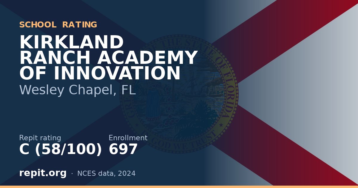 KIRKLAND RANCH ACADEMY OF INNOVATION, Wesley Chapel, FL — Repit school rating C (58/100)