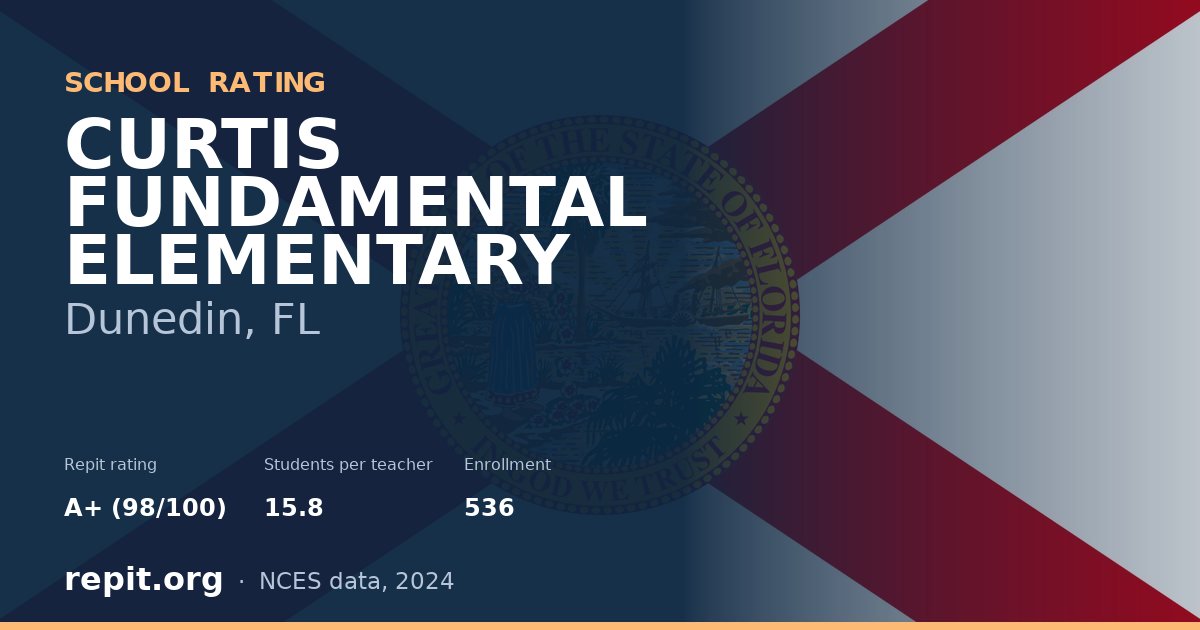 CURTIS FUNDAMENTAL ELEMENTARY, Dunedin, FL — Repit school rating A+ (98/100)