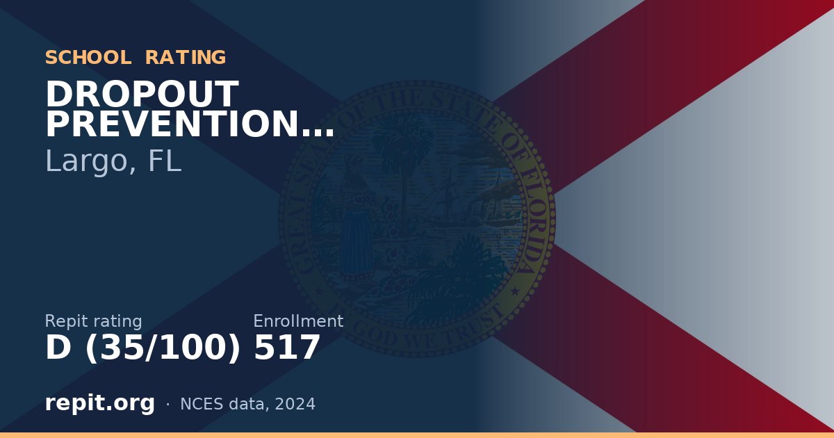 DROPOUT PREVENTION SCHOOL, Largo, FL — Repit school rating D (35/100)