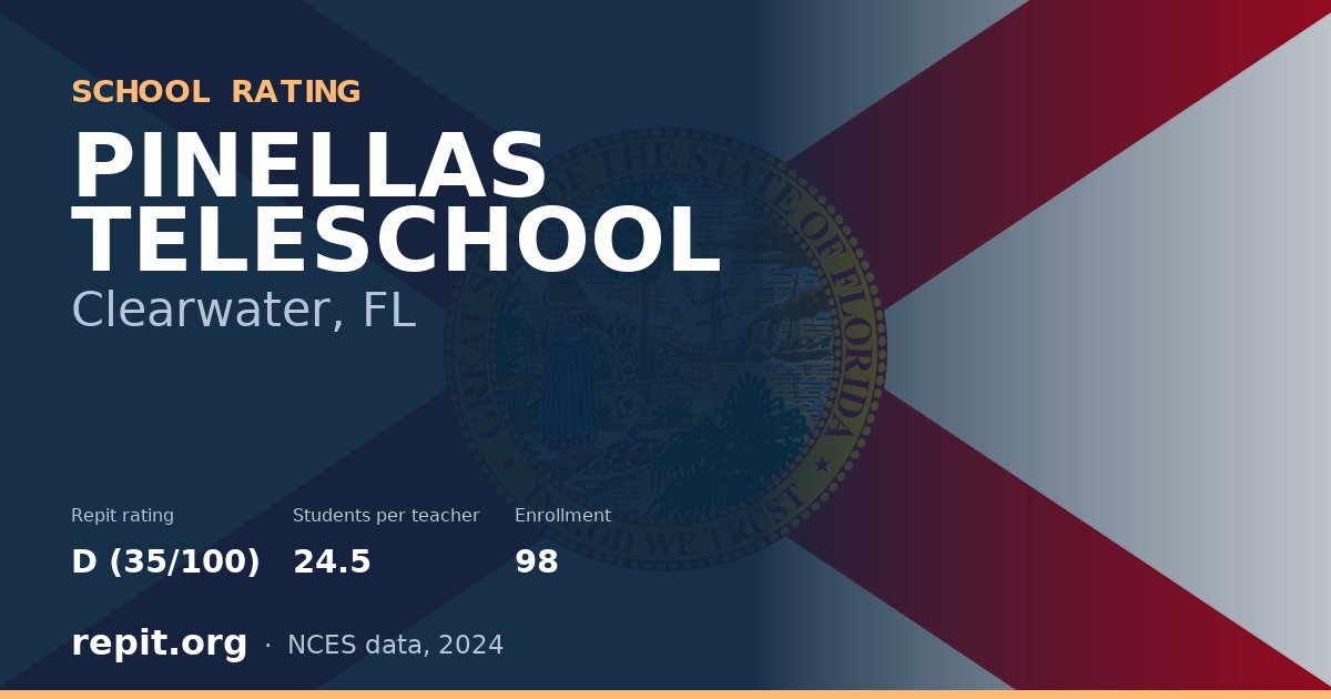 PINELLAS TELESCHOOL, Clearwater, FL — Repit school rating D (35/100)