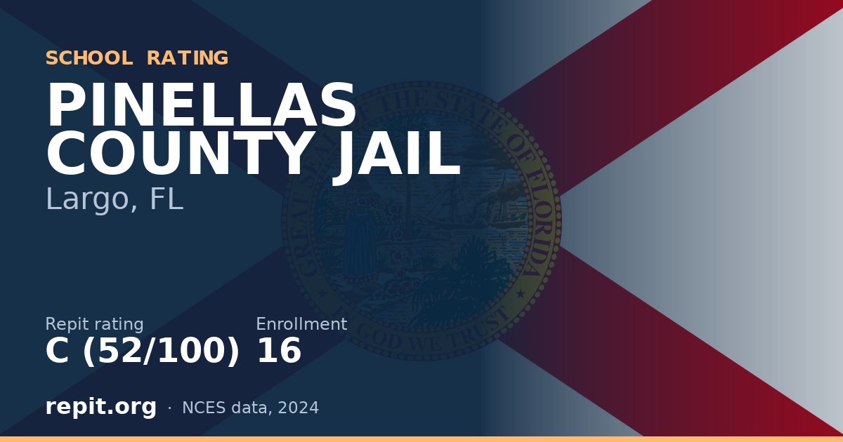 PINELLAS COUNTY JAIL, Largo, FL — Repit school rating C (52/100)