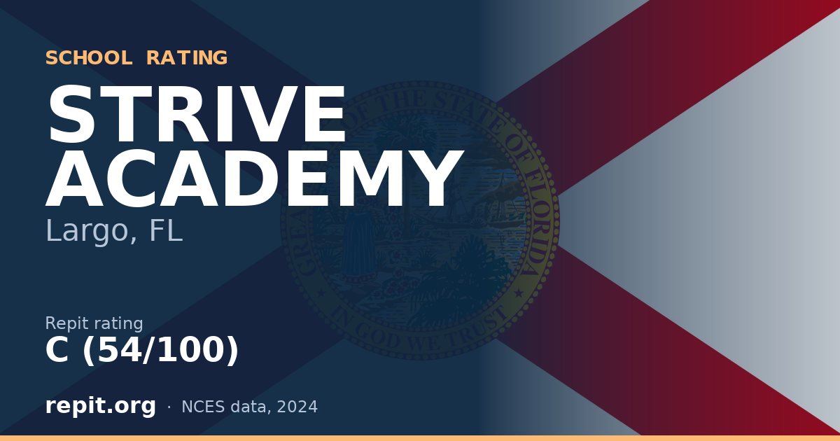 STRIVE ACADEMY, Largo, FL — Repit school rating C (54/100)