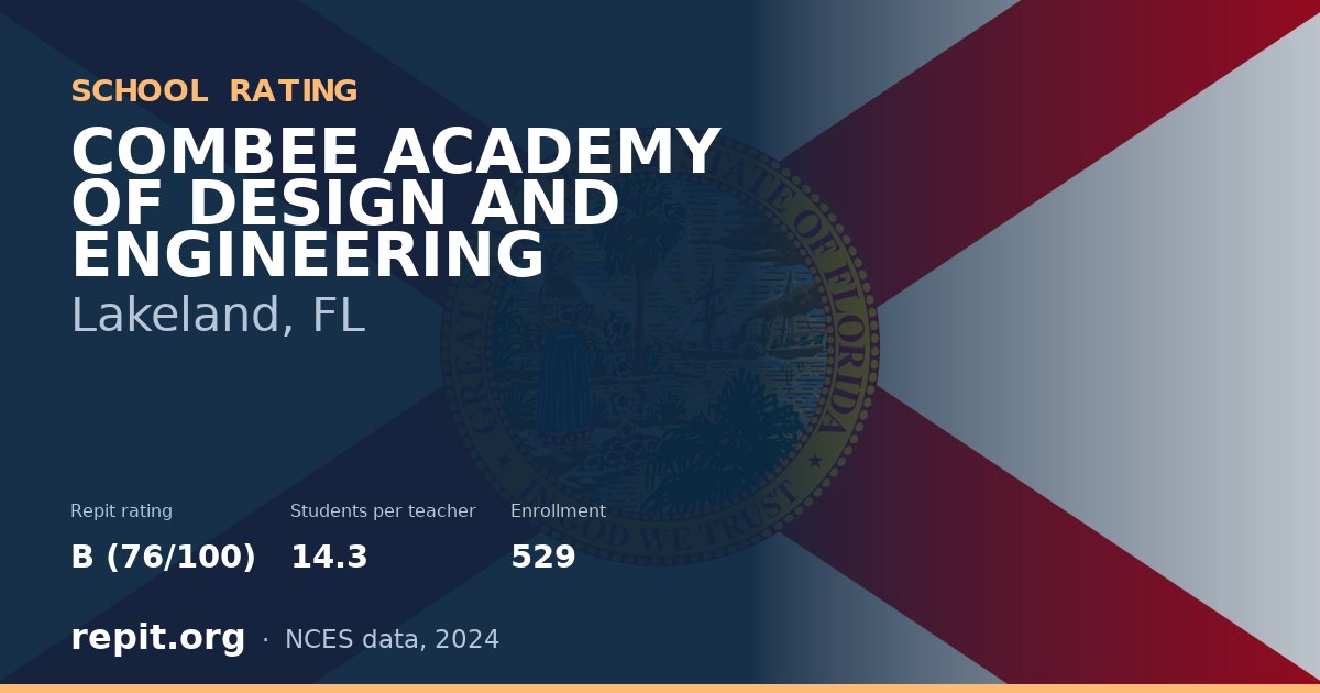 COMBEE ACADEMY OF DESIGN AND ENGINEERING, Lakeland, FL — Repit school rating B (76/100)
