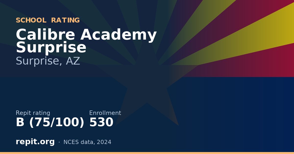 Calibre Academy Surprise, Surprise, AZ — Repit school rating B (75/100)