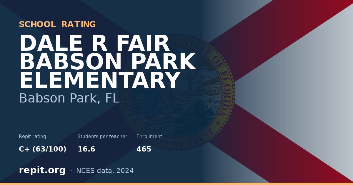 DALE R FAIR BABSON PARK ELEMENTARY, Babson Park, FL — Repit school rating C+ (63/100)