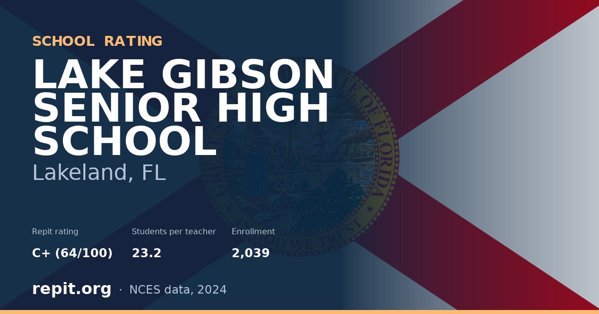 LAKE GIBSON SENIOR HIGH SCHOOL, Lakeland, FL — Repit school rating C+ (64/100)