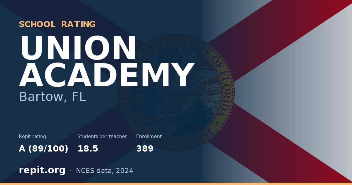 UNION ACADEMY, Bartow, FL — Repit school rating A (89/100)