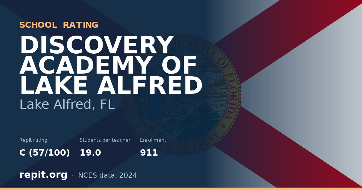DISCOVERY ACADEMY OF LAKE ALFRED, Lake Alfred, FL — Repit school rating C (57/100)