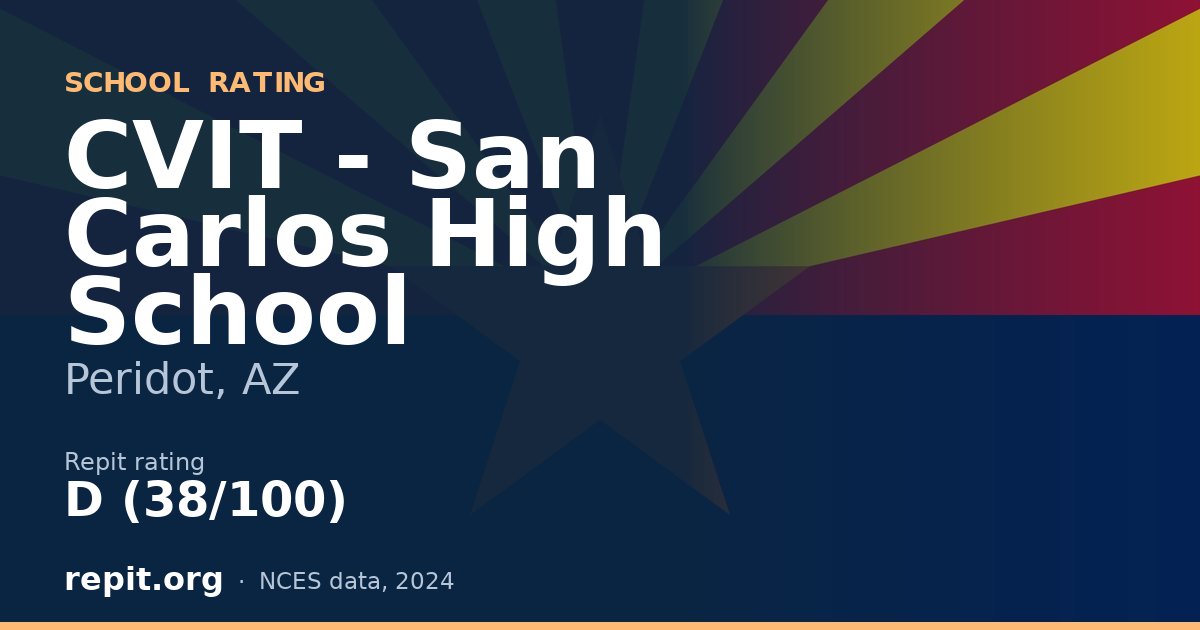 CVIT - San Carlos High School, Peridot, AZ — Repit school rating D (38/100)