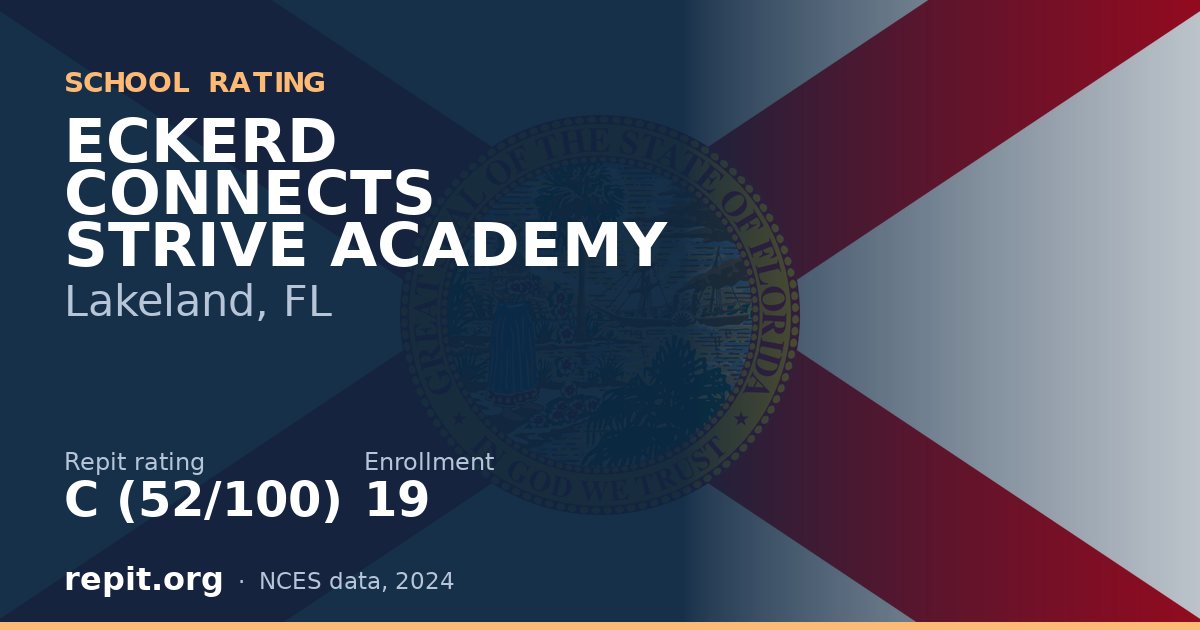 ECKERD CONNECTS STRIVE ACADEMY, Lakeland, FL — Repit school rating C (52/100)