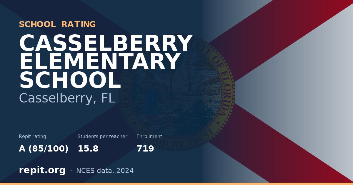 CASSELBERRY ELEMENTARY SCHOOL, Casselberry, FL — Repit school rating A (85/100)