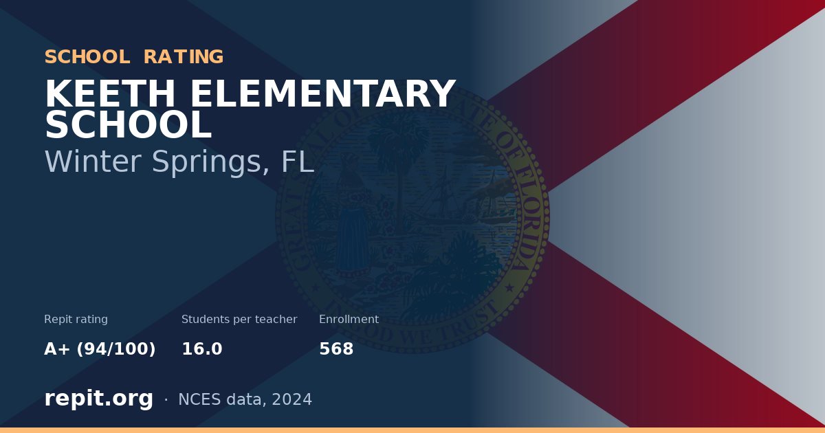 KEETH ELEMENTARY SCHOOL, Winter Springs, FL — Repit school rating A+ (94/100)