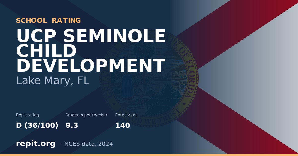 UCP SEMINOLE CHILD DEVELOPMENT, Lake Mary, FL — Repit school rating D (36/100)