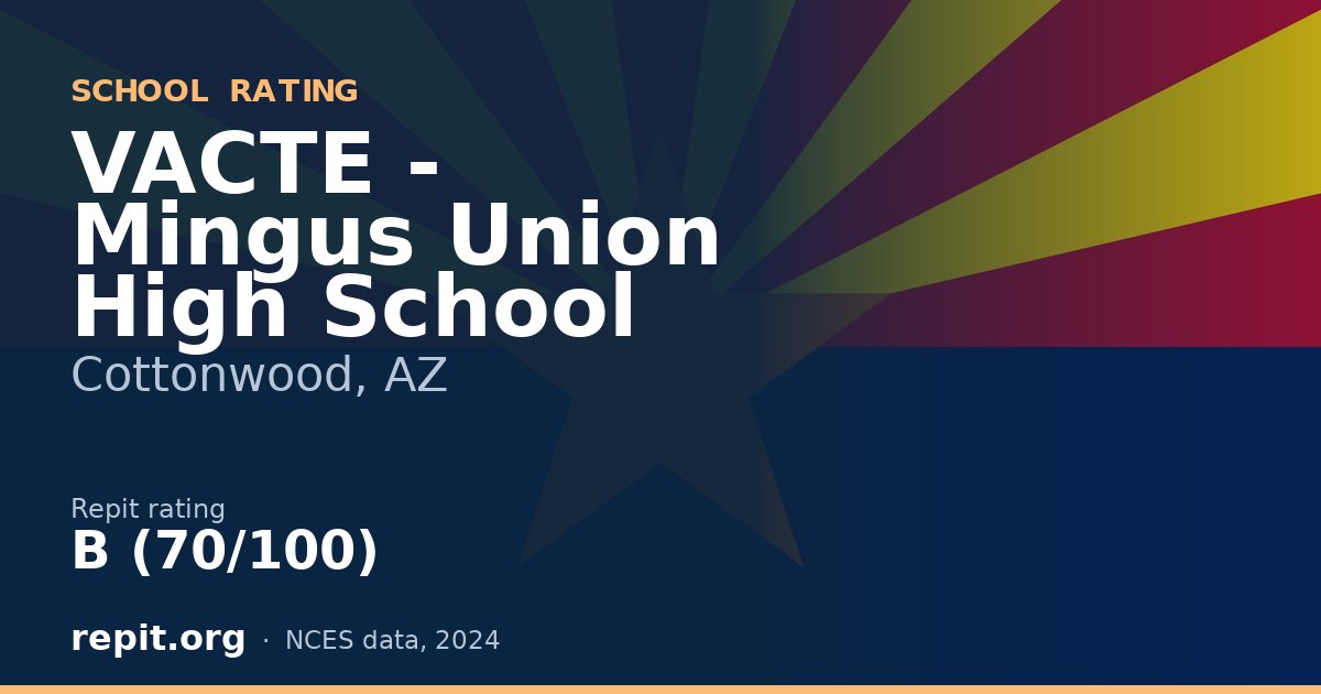 VACTE - Mingus Union High School, Cottonwood, AZ — Repit school rating B (70/100)