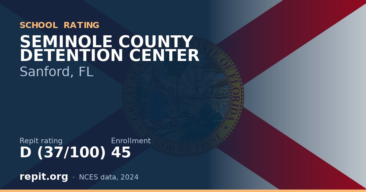 SEMINOLE COUNTY DETENTION CENTER, Sanford, FL — Repit school rating D (37/100)