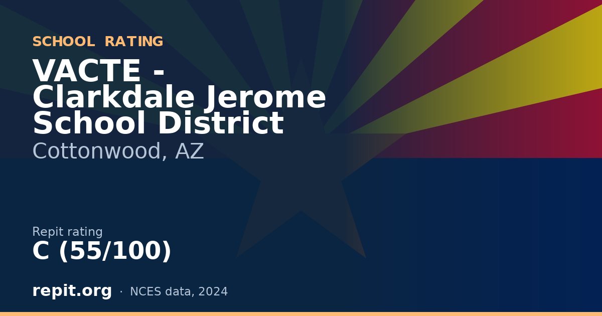 VACTE - Clarkdale Jerome School District, Cottonwood, AZ — Repit school rating C (55/100)