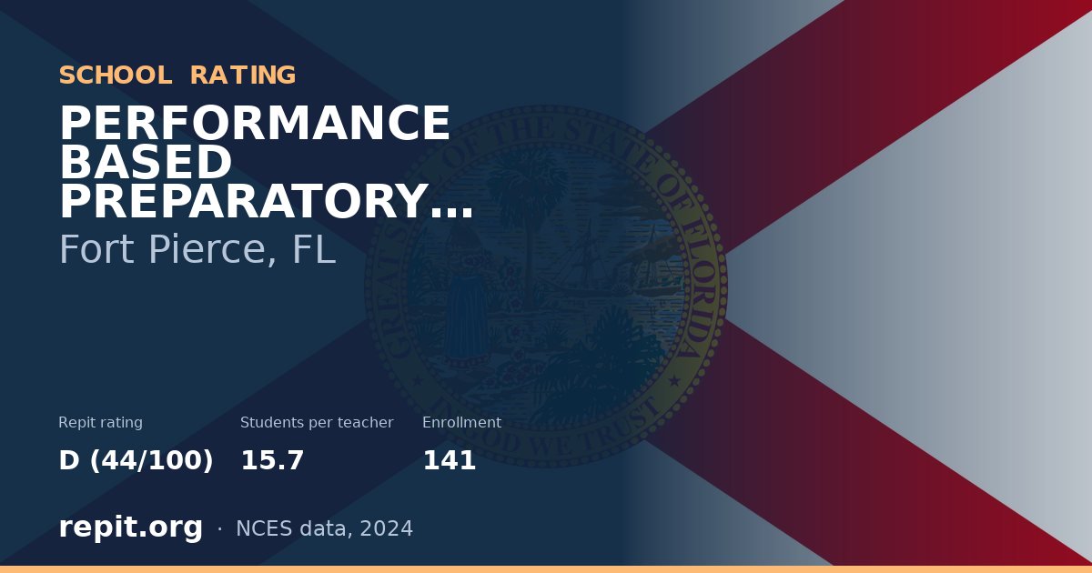 PERFORMANCE BASED PREPARATORY ACADEMY, Fort Pierce, FL — Repit school rating D (44/100)