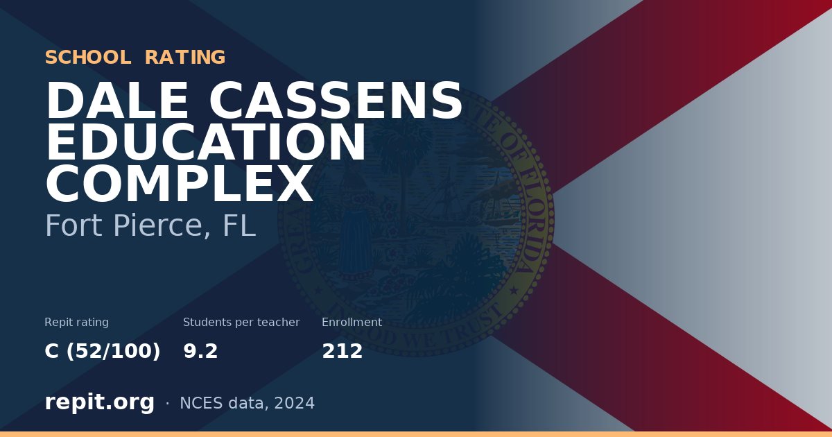 DALE CASSENS EDUCATION COMPLEX, Fort Pierce, FL — Repit school rating C (52/100)