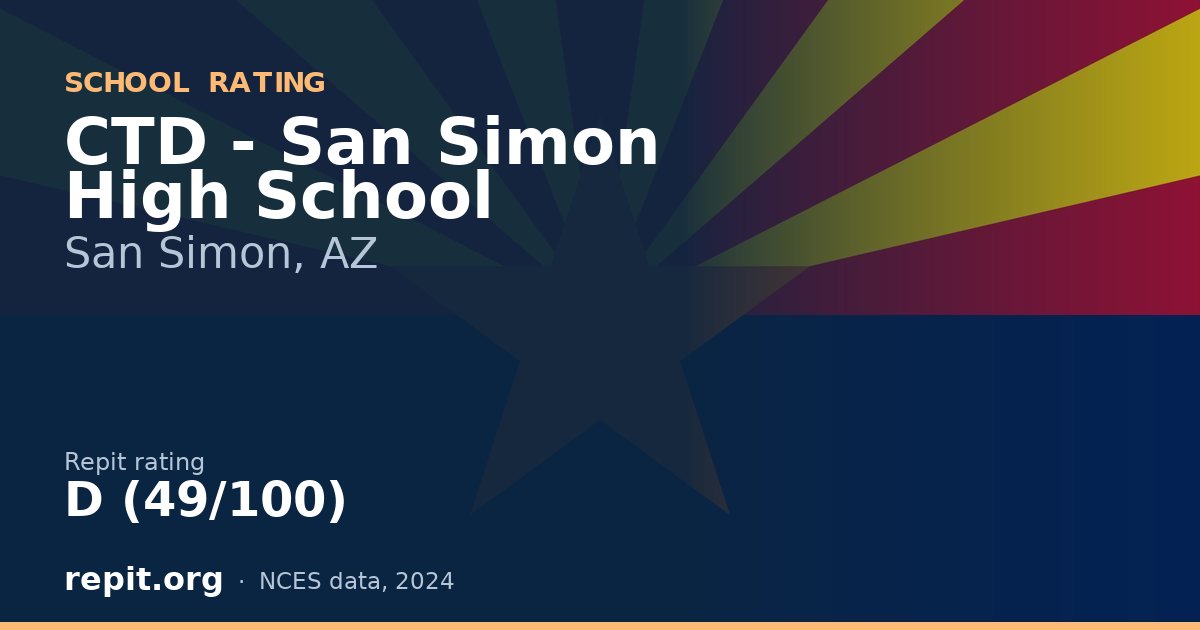 CTD - San Simon High School, San Simon, AZ — Repit school rating D (49/100)