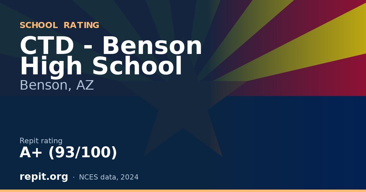 CTD - Benson High School, Benson, AZ — Repit school rating A+ (93/100)