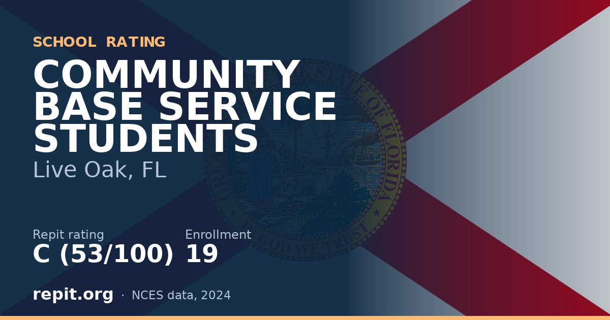 COMMUNITY BASE SERVICE STUDENTS, Live Oak, FL — Repit school rating C (53/100)