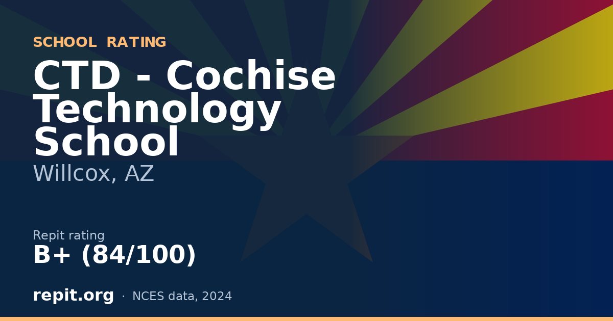 CTD - Cochise Technology School, Willcox, AZ — Repit school rating B+ (84/100)