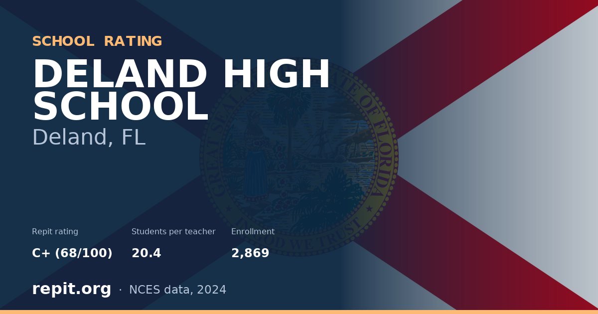 DELAND HIGH SCHOOL, Deland, FL — Repit school rating C+ (68/100)