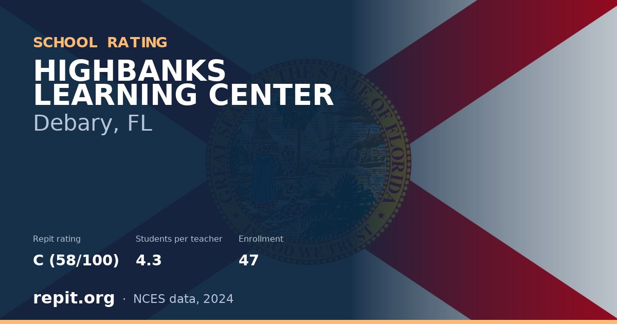 HIGHBANKS LEARNING CENTER, Debary, FL — Repit school rating C (58/100)