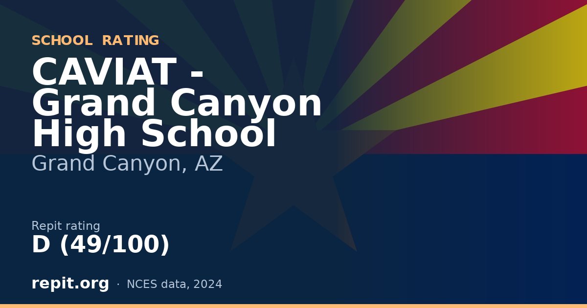 CAVIAT - Grand Canyon High School, Grand Canyon, AZ — Repit school rating D (49/100)