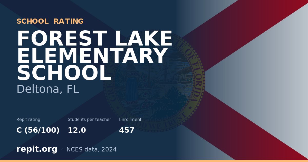 FOREST LAKE ELEMENTARY SCHOOL, Deltona, FL — Repit school rating C (56/100)