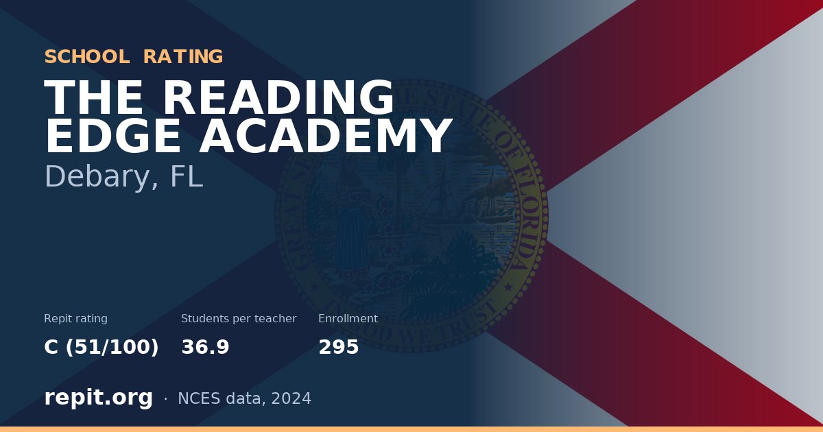 THE READING EDGE ACADEMY, Debary, FL — Repit school rating C (51/100)