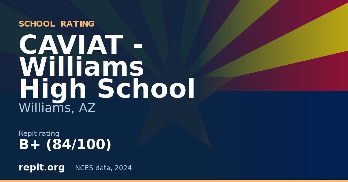CAVIAT - Williams High School, Williams, AZ — Repit school rating B+ (84/100)