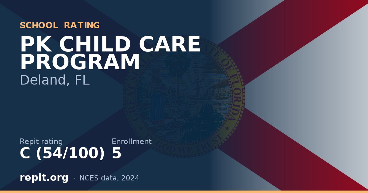 PK CHILD CARE PROGRAM, Deland, FL — Repit school rating C (54/100)