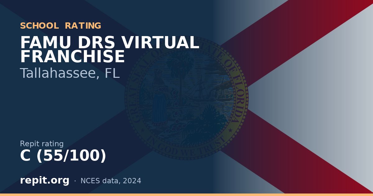 FAMU DRS VIRTUAL FRANCHISE, Tallahassee, FL — Repit school rating C (55/100)
