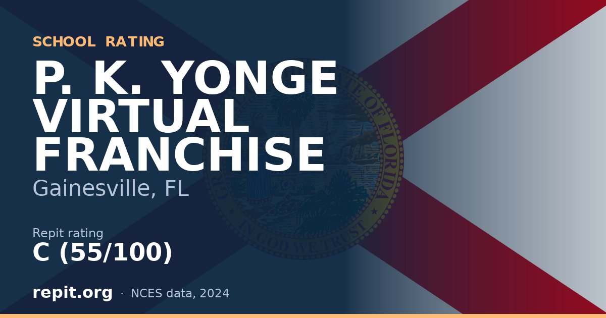 P. K. YONGE VIRTUAL FRANCHISE, Gainesville, FL — Repit school rating C (55/100)