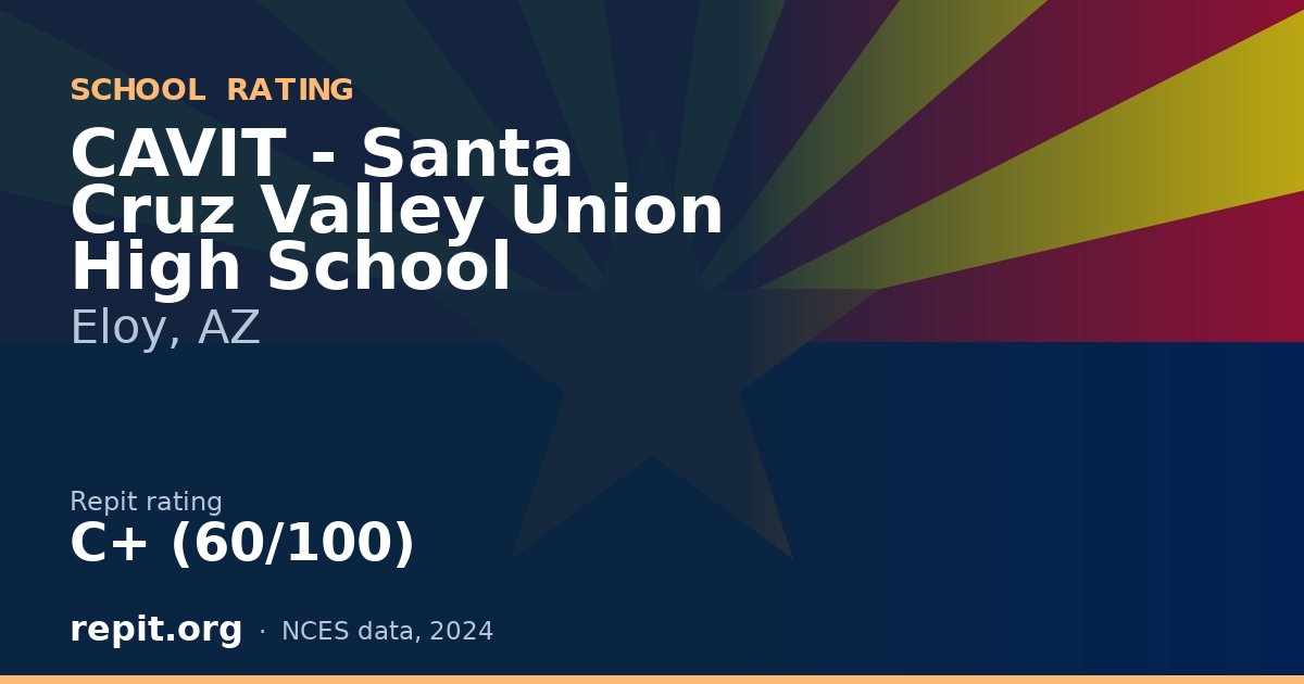 CAVIT - Santa Cruz Valley Union High School, Eloy, AZ — Repit school rating C+ (60/100)