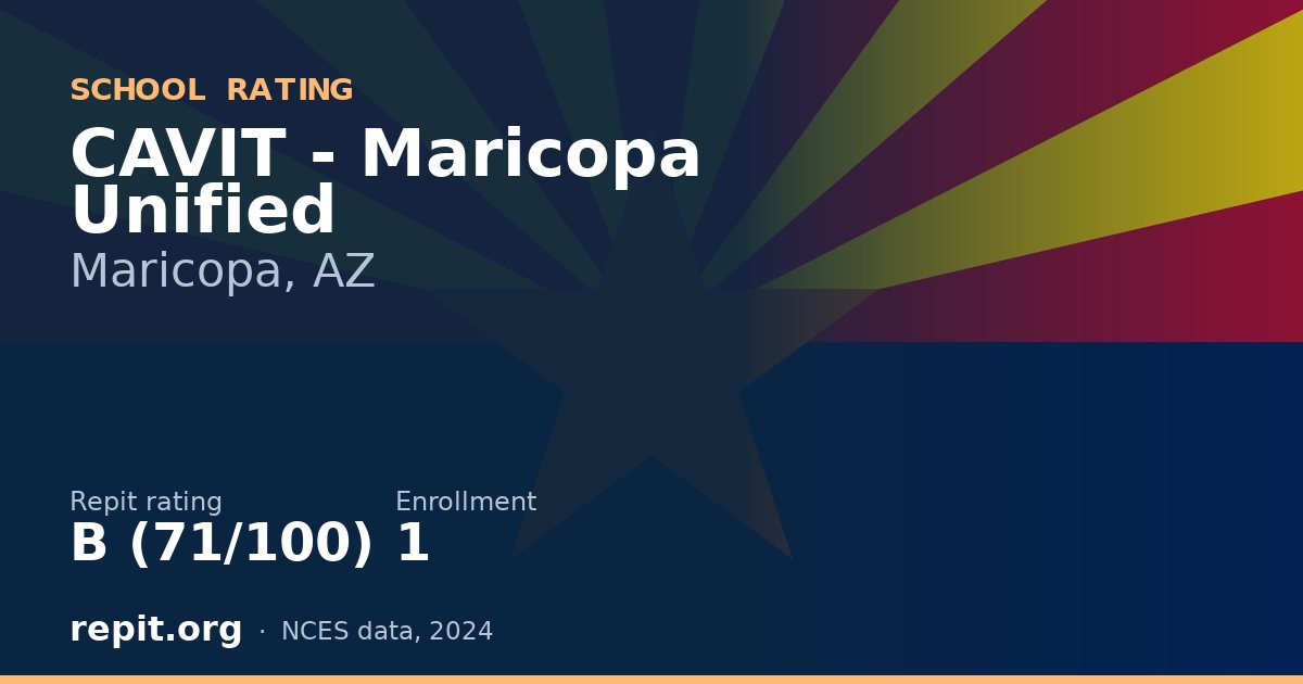 CAVIT - Maricopa Unified, Maricopa, AZ — Repit school rating B (71/100)