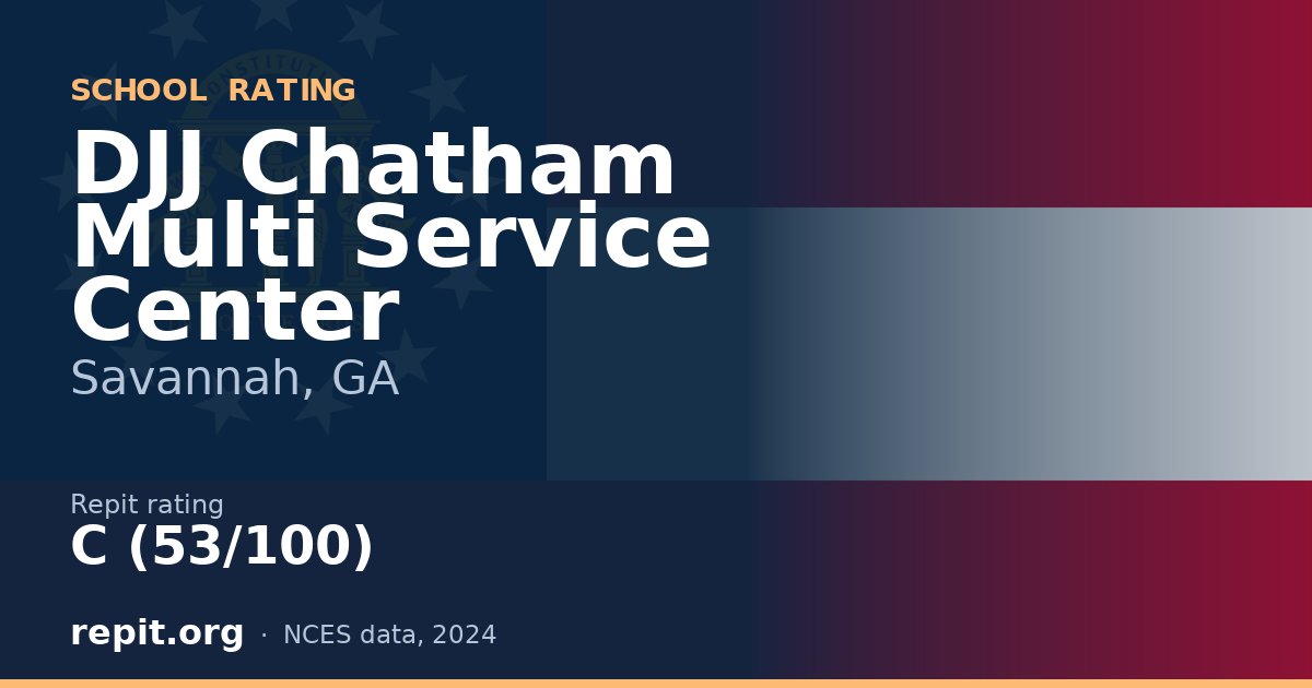 DJJ Chatham Multi Service Center, Savannah, GA — Repit school rating C (53/100)