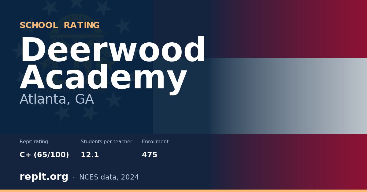 Deerwood Academy, Atlanta, GA — Repit school rating C+ (65/100)