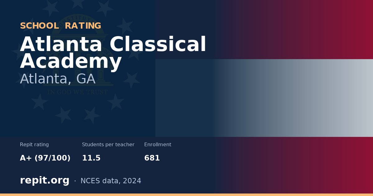 Atlanta Classical Academy, Atlanta, GA — Repit school rating A+ (97/100)