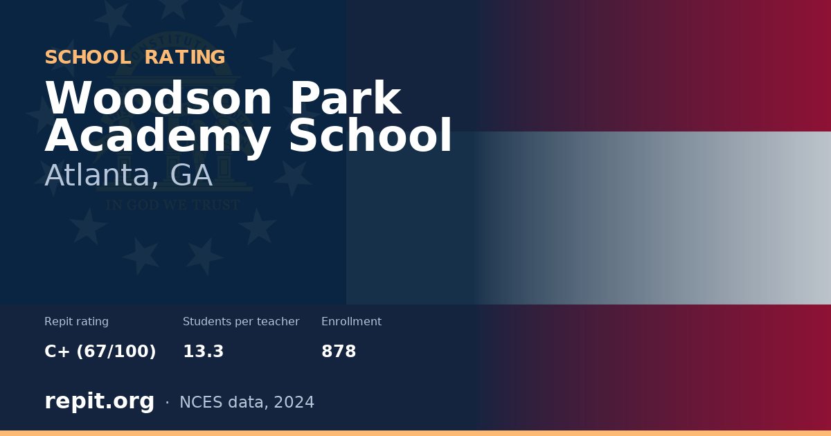 Woodson Park Academy School, Atlanta, GA — Repit school rating C+ (67/100)