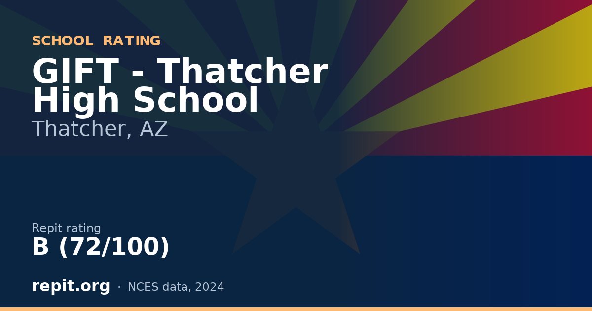GIFT - Thatcher High School, Thatcher, AZ — Repit school rating B (72/100)