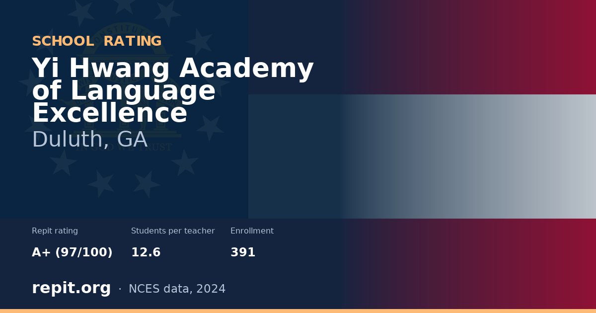 Yi Hwang Academy of Language Excellence, Duluth, GA — Repit school rating A+ (97/100)