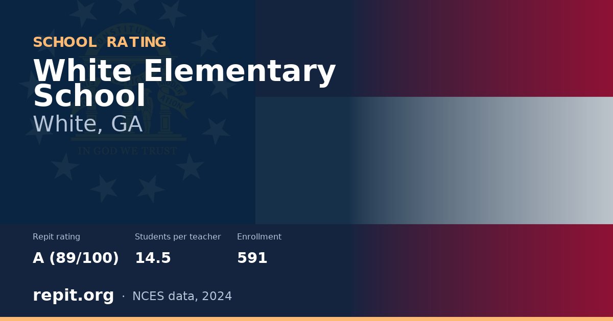 White Elementary School, White, GA — Repit school rating A (89/100)