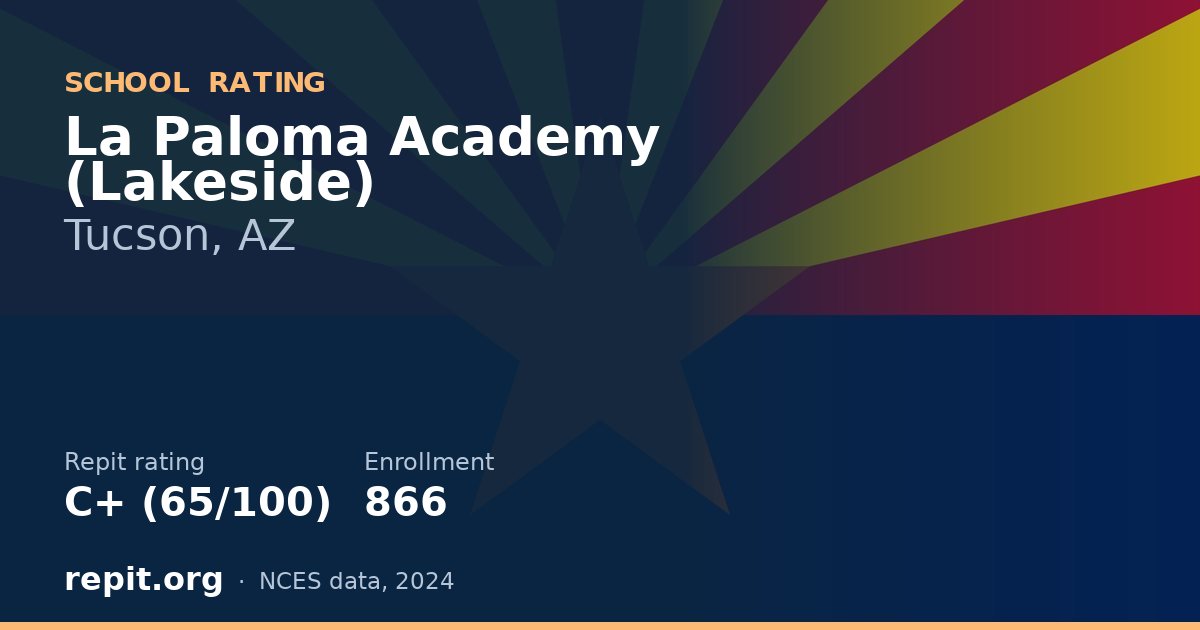La Paloma Academy (Lakeside), Tucson, AZ — Repit school rating C+ (65/100)