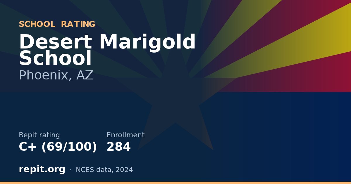 Desert Marigold School, Phoenix, AZ — Repit school rating C+ (69/100)