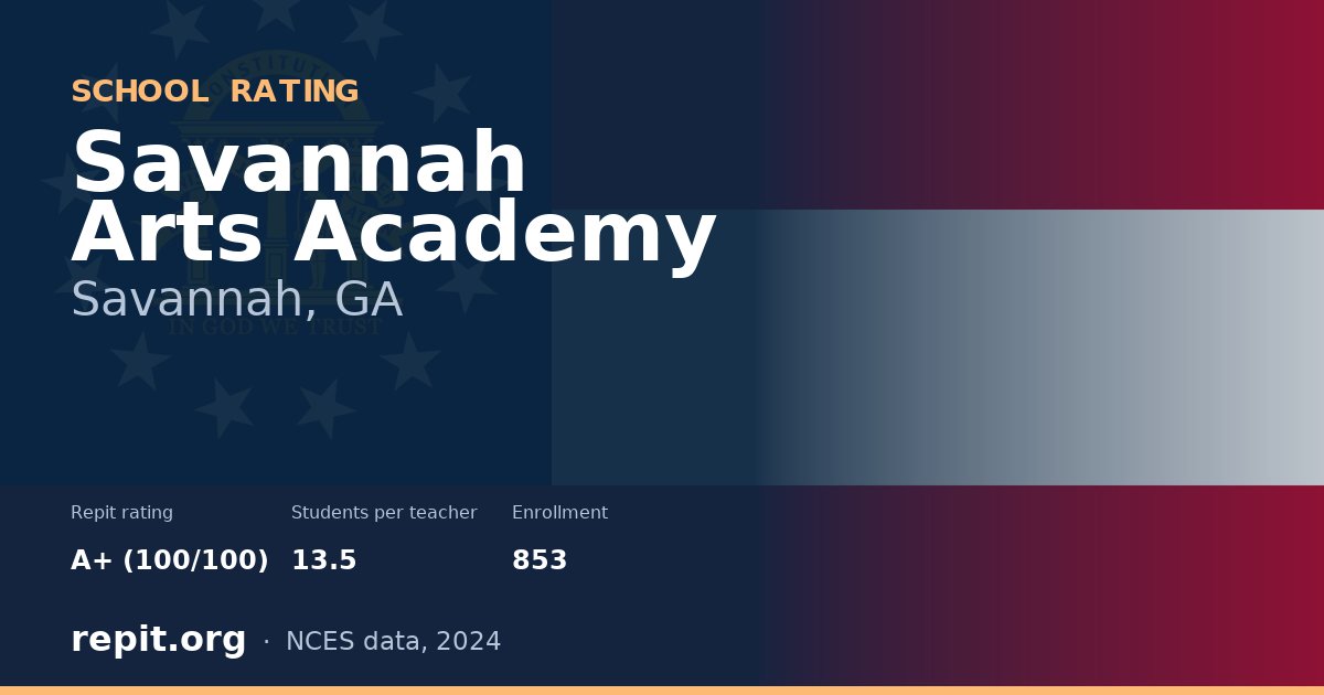 Savannah Arts Academy, Savannah, GA — Repit school rating A+ (100/100)